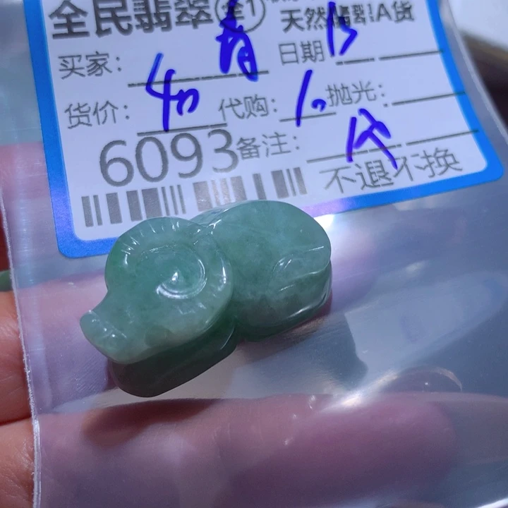 翡翠颈饰未镶嵌青**主