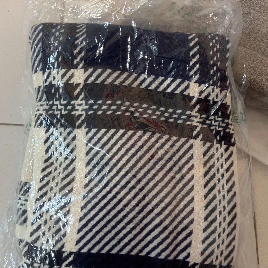 棉棉格子羊毛毯150/200