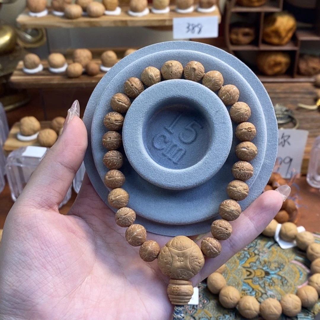 吊坠凤眼菩提同树实心籽手串粉白皮9.2-9.4 毕业款