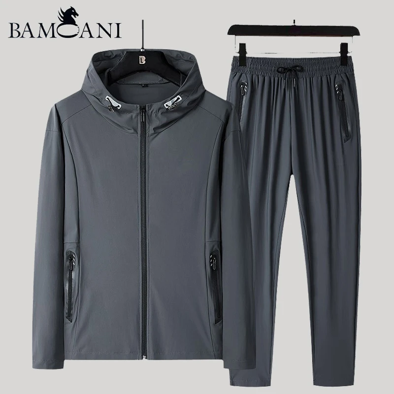 UPF50+夏季轻薄透气休闲男士防紫外线冰丝速干户外长袖连帽防晒衣