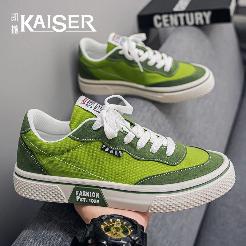 凯撒男鞋夏季轻便舒适透气帆布鞋男士软底防滑耐磨运动休闲板鞋子