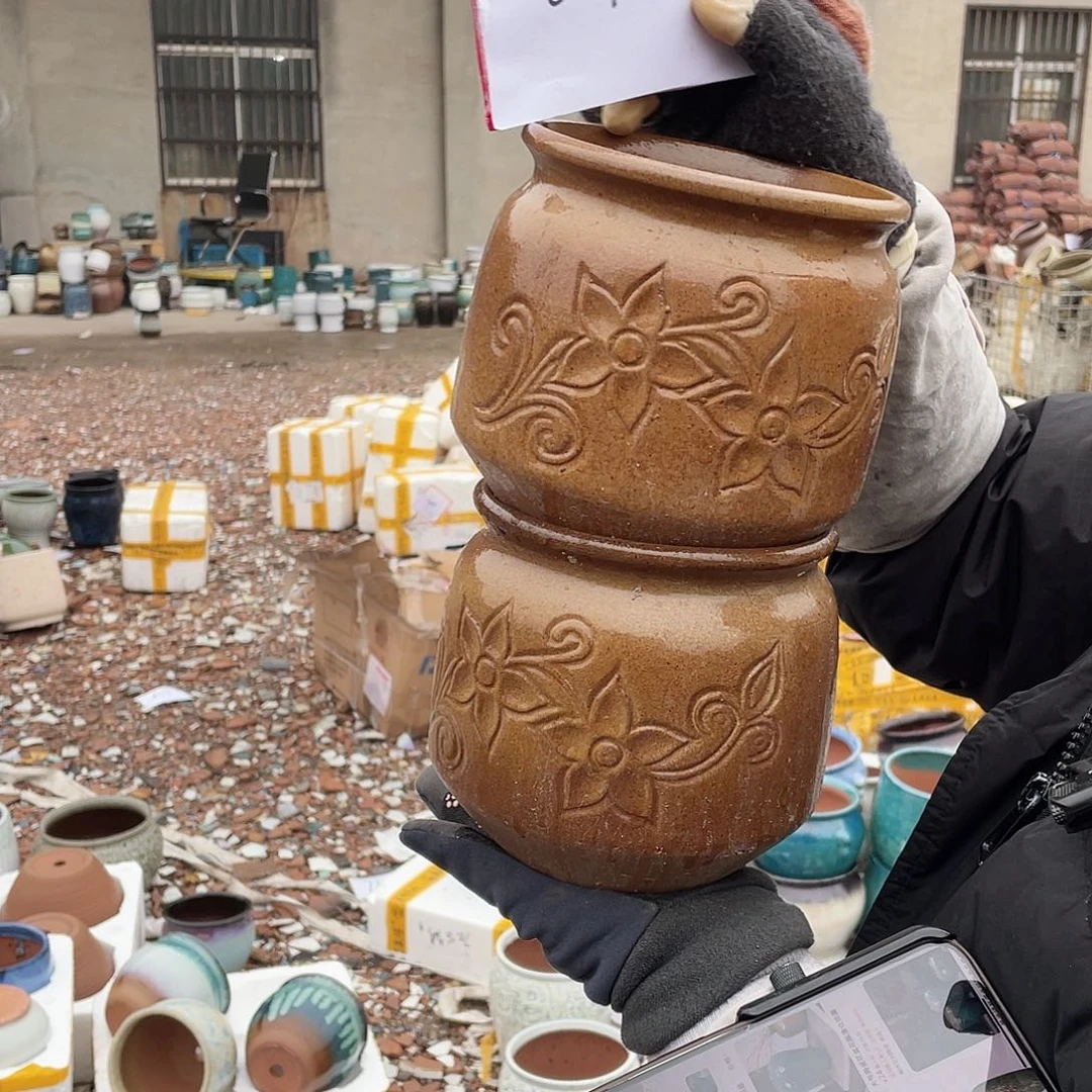 红陶王嫂花盆0215-671