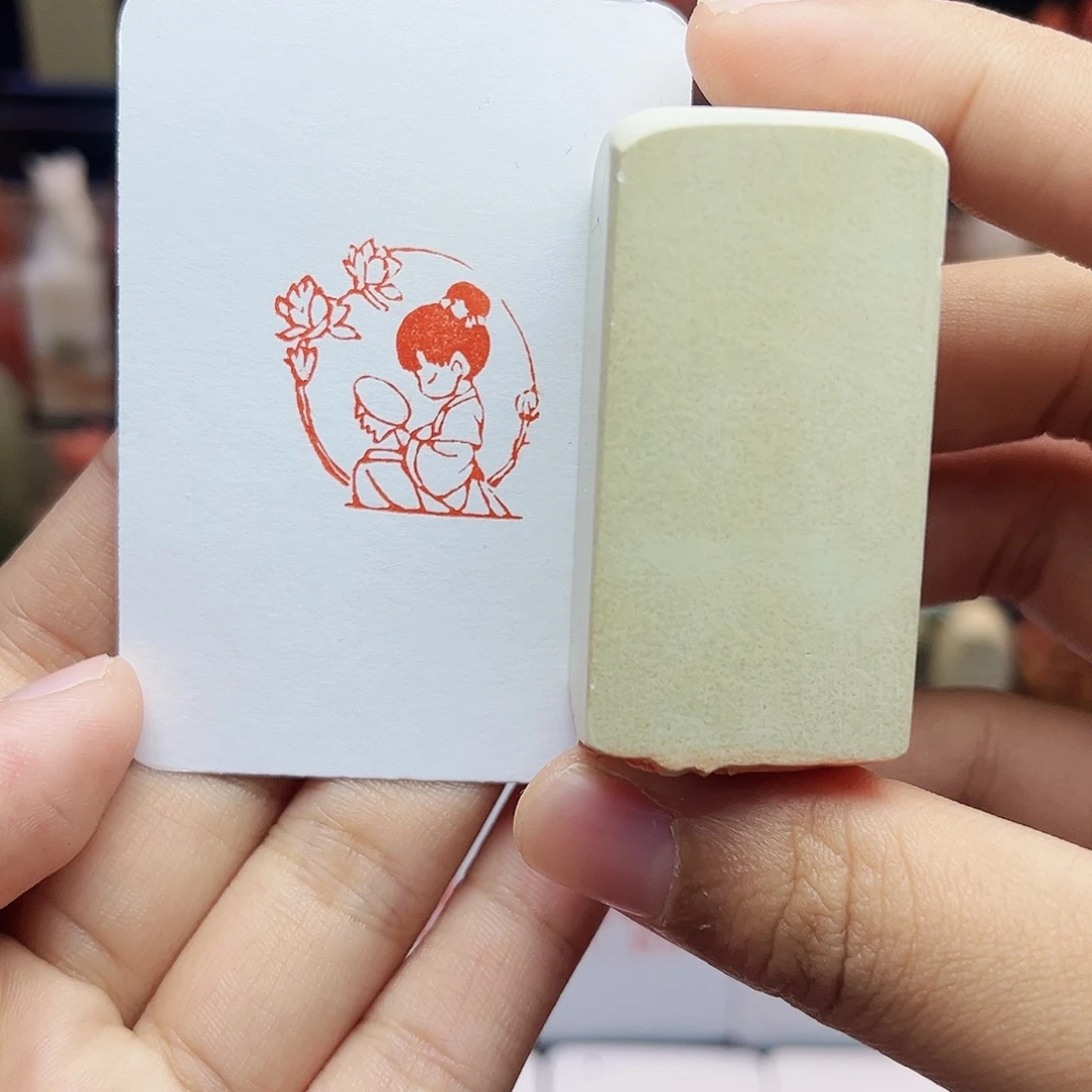 寿山石印石2.5古风女生 手工篆刻