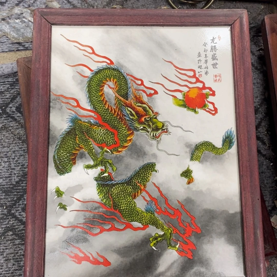 瓷片37*28*1景德镇瓷板画柴窑烧制