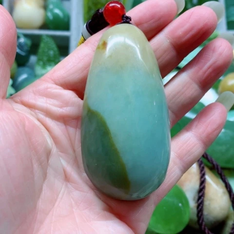 蛇纹石玉未镶嵌手把件