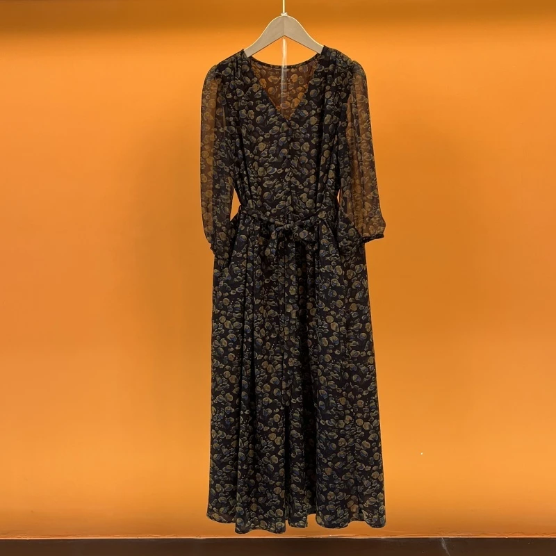 【老杨专属】2025夏季新款法式优雅收腰显瘦连衣裙女-BN25070-031