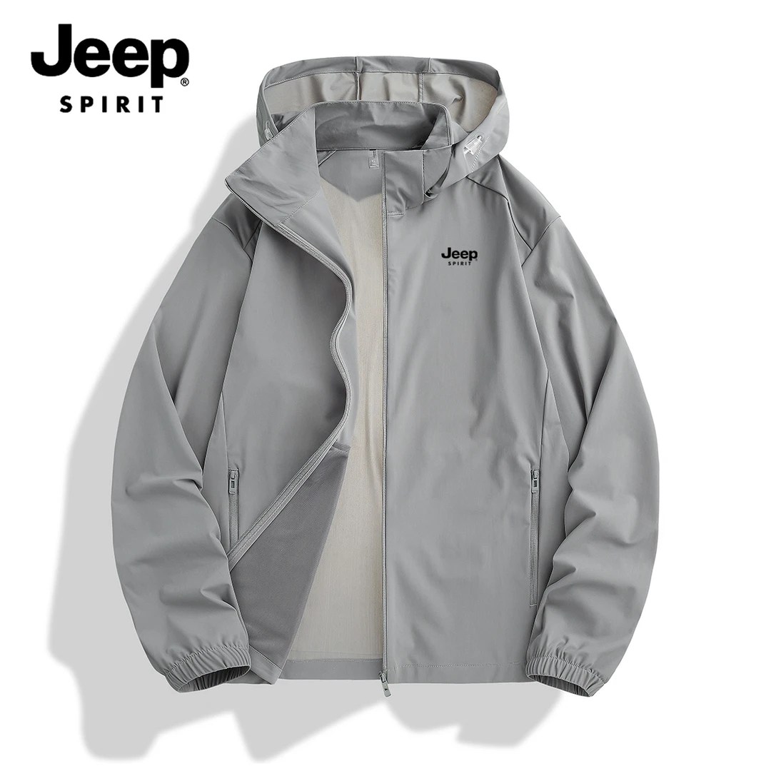 JEEPSPIRIT吉普高品质防晒服男装夏季新品户外上衣运动冰丝皮肤衣
