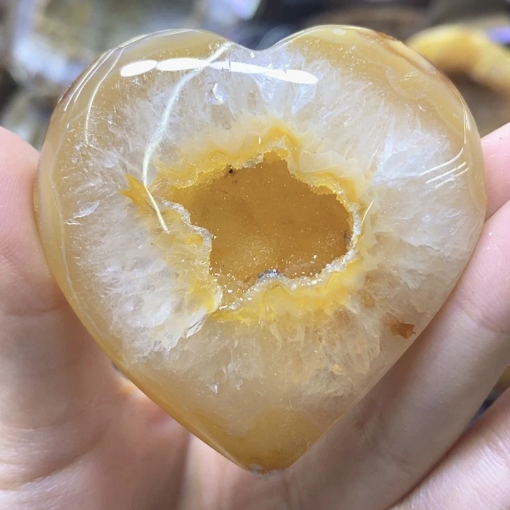 未镶嵌珠宝半成品紫晶黄软啵啵爱心