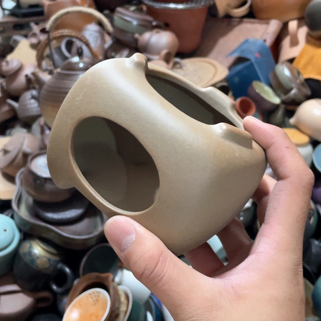 瓷片原矿绿植盆景茶色眼影笔