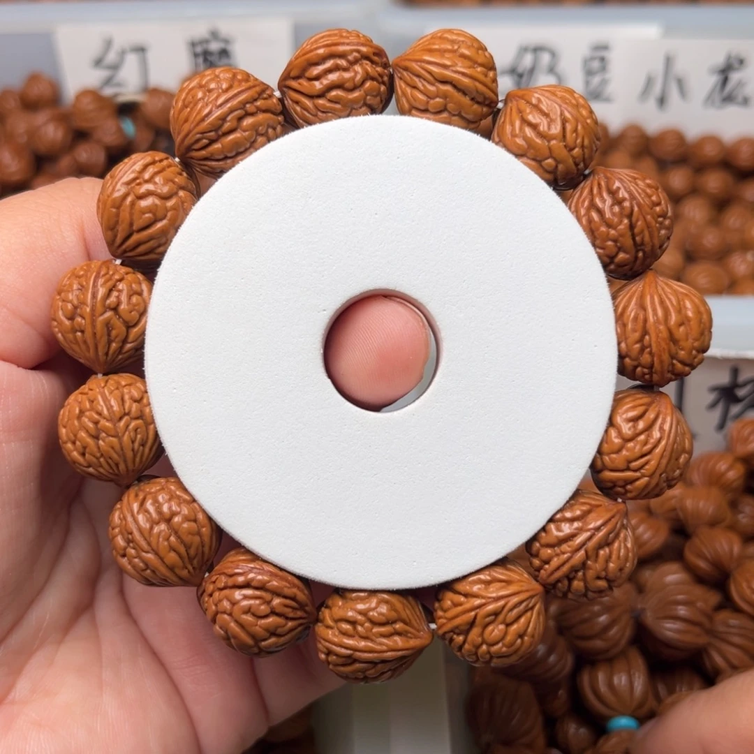 把件桃核16左右荔枝纹手串