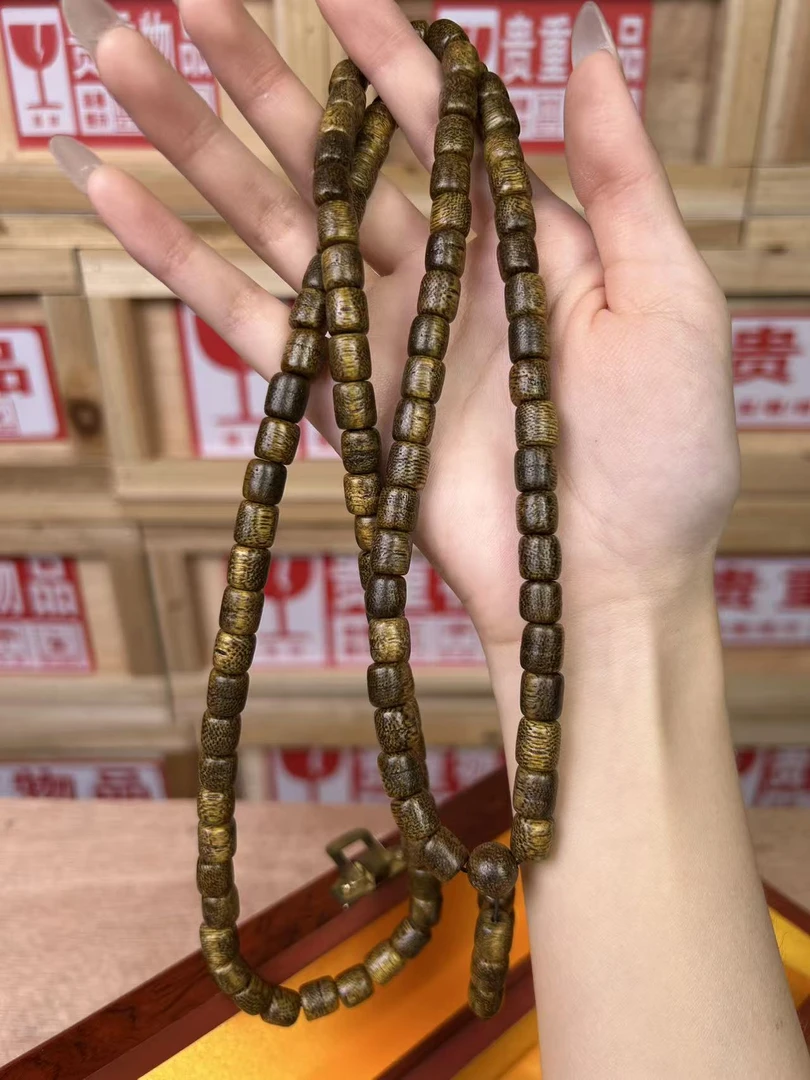 精品手串S-0396香直切桶珠无礼盒无证书