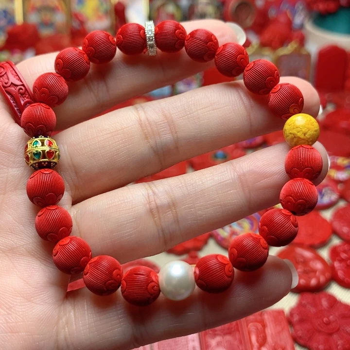 天然辰砂工艺品朱砂手串