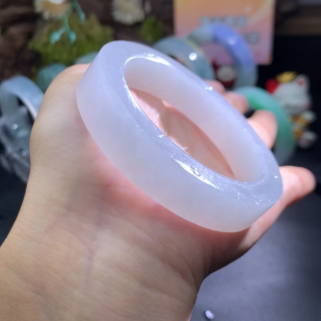 定制翡翠手镯54-56正圈未镶嵌