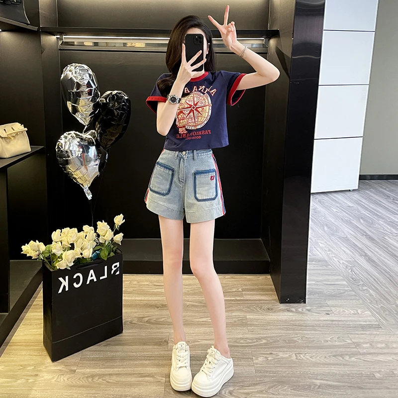 小个子穿搭套装女夏显瘦短款短袖夏装套装2025度假感穿搭夏日穿搭