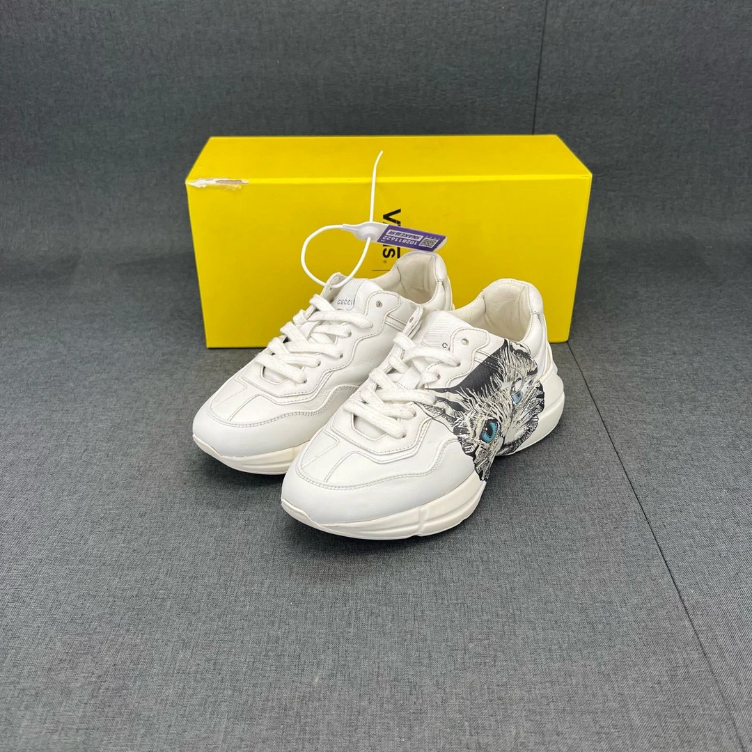 95新 GUCCI/古驰 gucci rhyton老爹鞋 猫咪 码数 34 配盒
