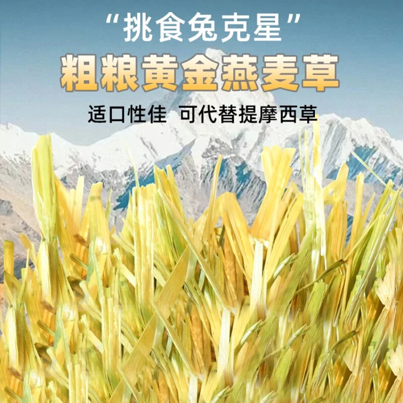 手挑澳麦澳洲黄金燕麦500g草兔子豚鼠龙猫干草青澳麦替代提摩西草