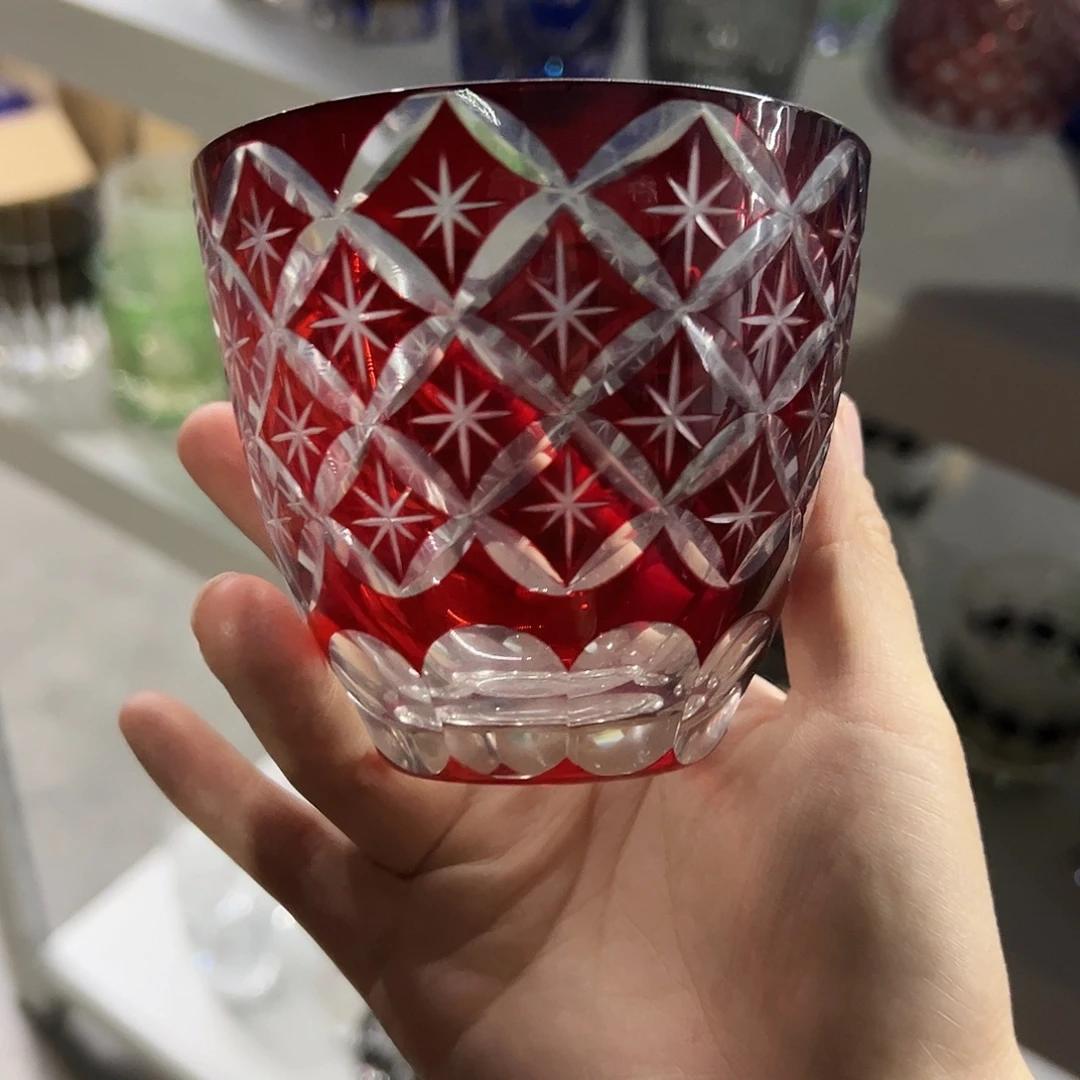 水晶玻璃平底款微瑕一个