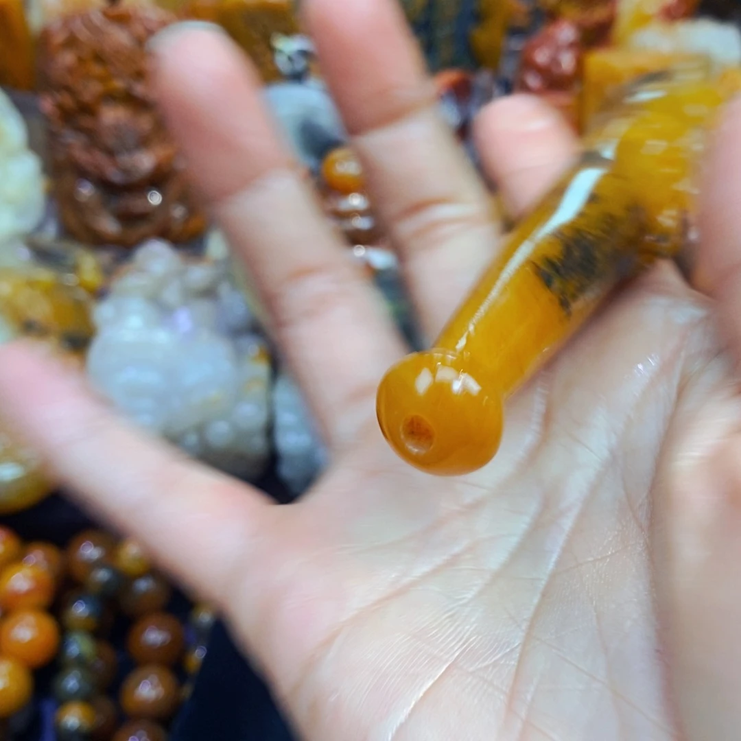 未镶嵌石英质玉（黄龙玉）吊坠(不含链)