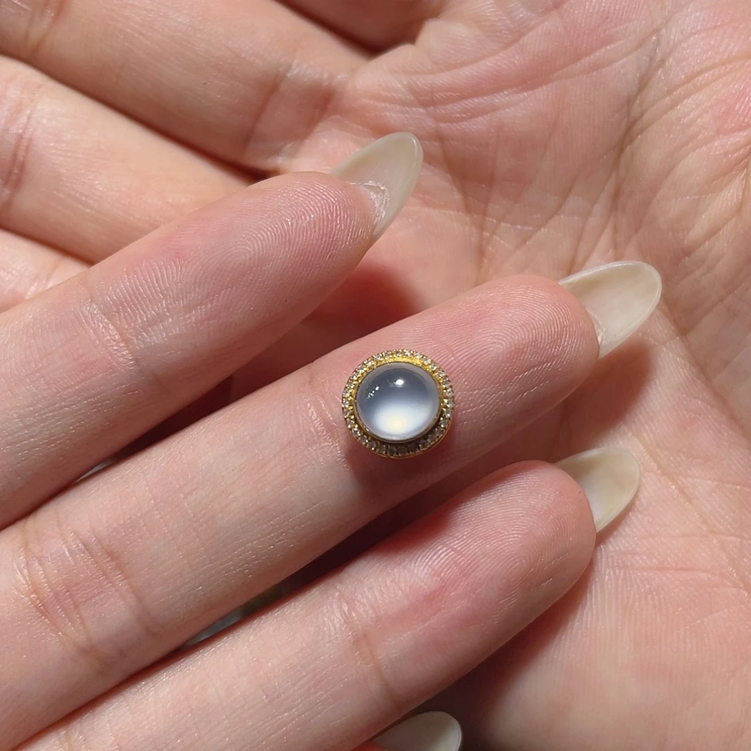 亨***妈翡翠18K金镶嵌吊坠(不含链)