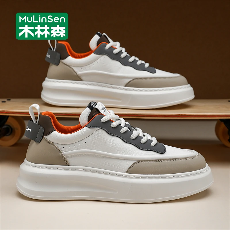 木林森干净感痞帅男鞋运动休闲开车板鞋2025新款秋季百搭旅游鞋男