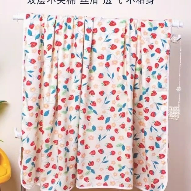 【人造棉盖毯】新款双层不加棉人造棉盖毯凉感舒服幼儿园凉凉被