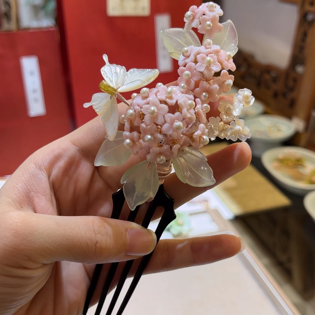 铜合金无绣球花海王戟