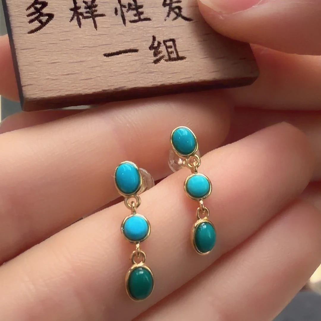 绿松石银S925镶嵌颈饰