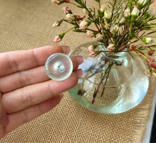 高冰甜绿平安扣，强胶感，21.1-5.5气质白色气质