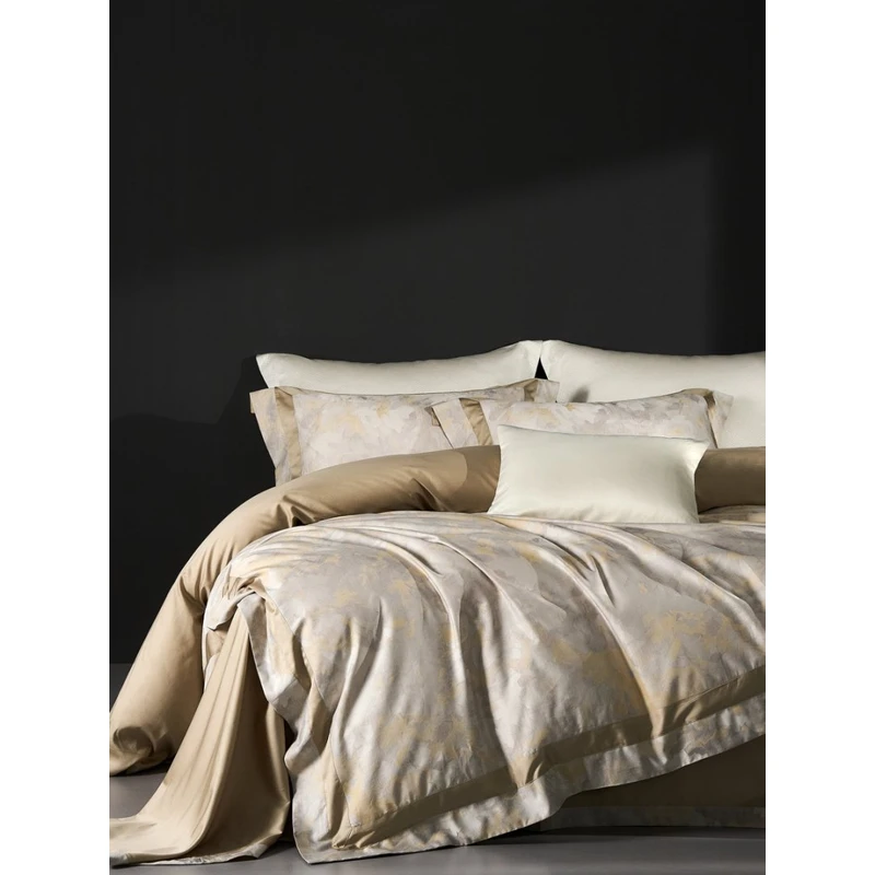 平仓福利：色织大提花天丝棉四件套高端定制别墅款轻奢印花欧式FX