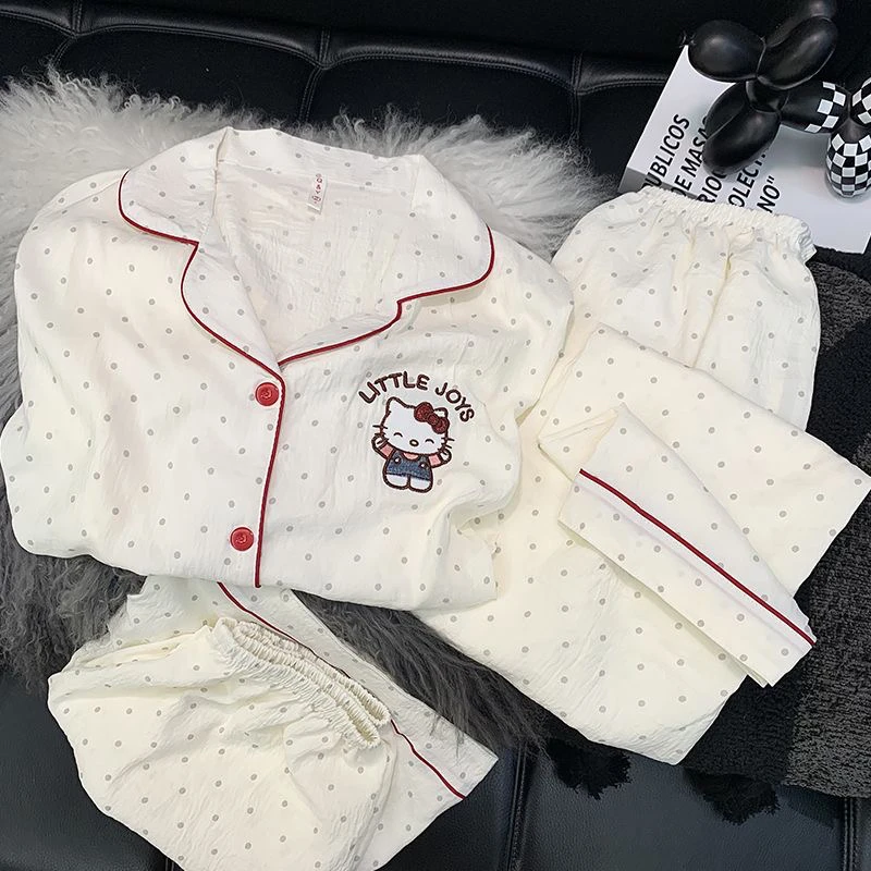 ［3件套］T夏季薄款云朵棉短袖短裤长裤家居服睡衣KK2605