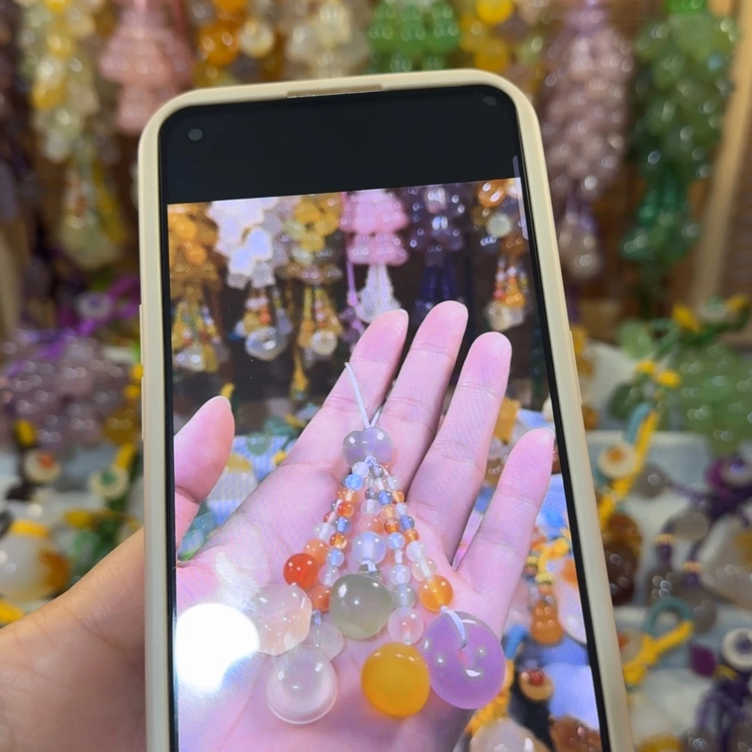 鑫***玛瑙/玉髓未镶嵌手机挂件