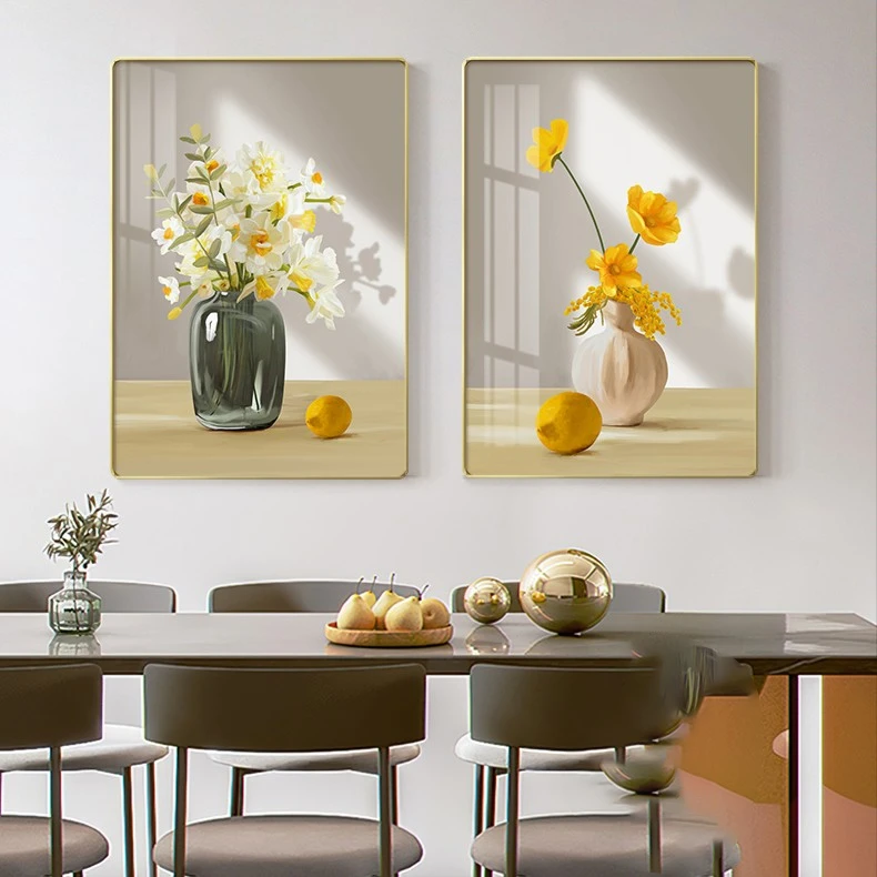 现代装饰画餐厅墙面装饰画挂画客厅餐桌背景挂画免打孔高端餐边画