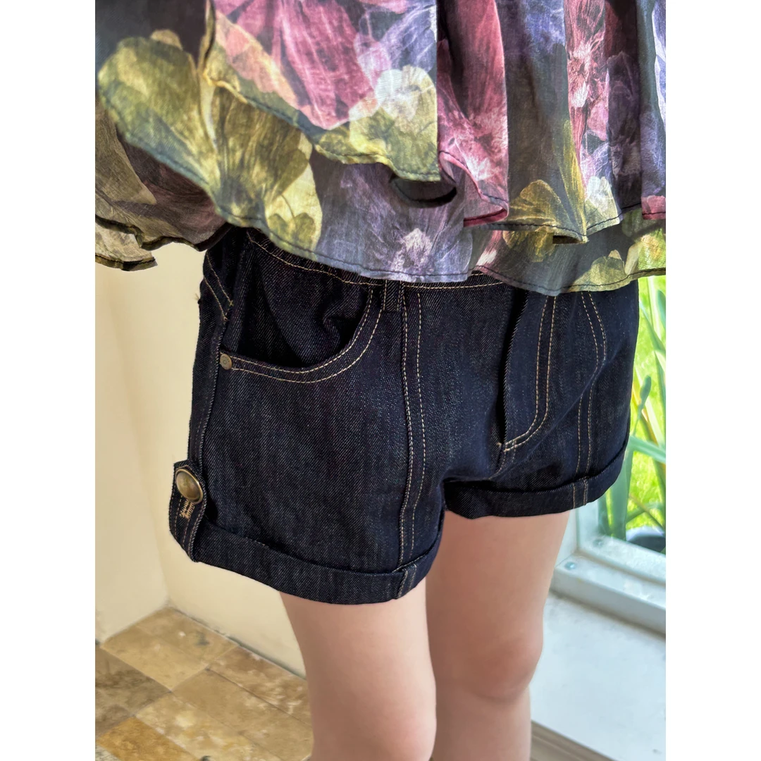 57229女童夏季新款韩版潮流百搭短裤女孩子牛仔裤夏短裤