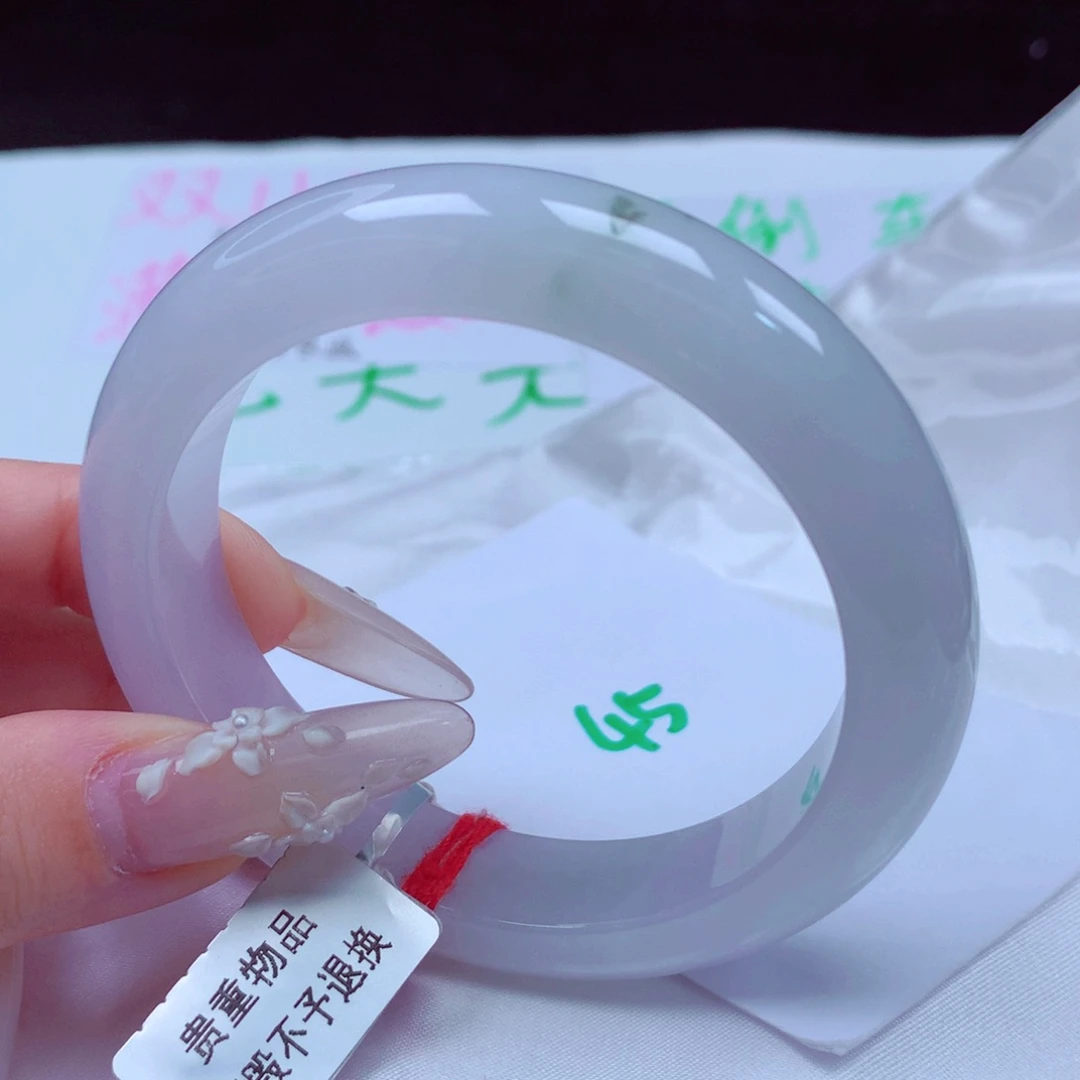 未镶嵌手镯翡翠天然缅甸翡翠A货手镯 45号