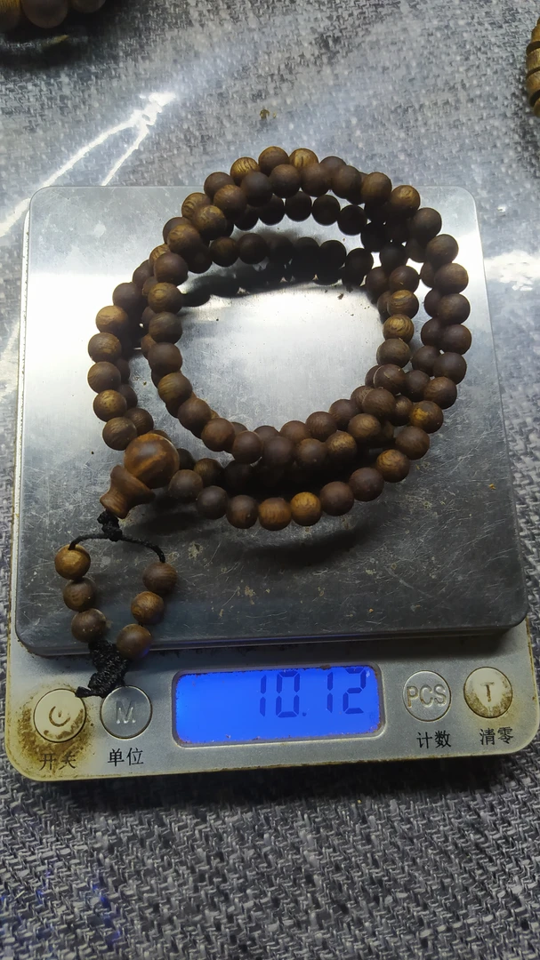 沉香老料圆珠卡6多圈多样性发一