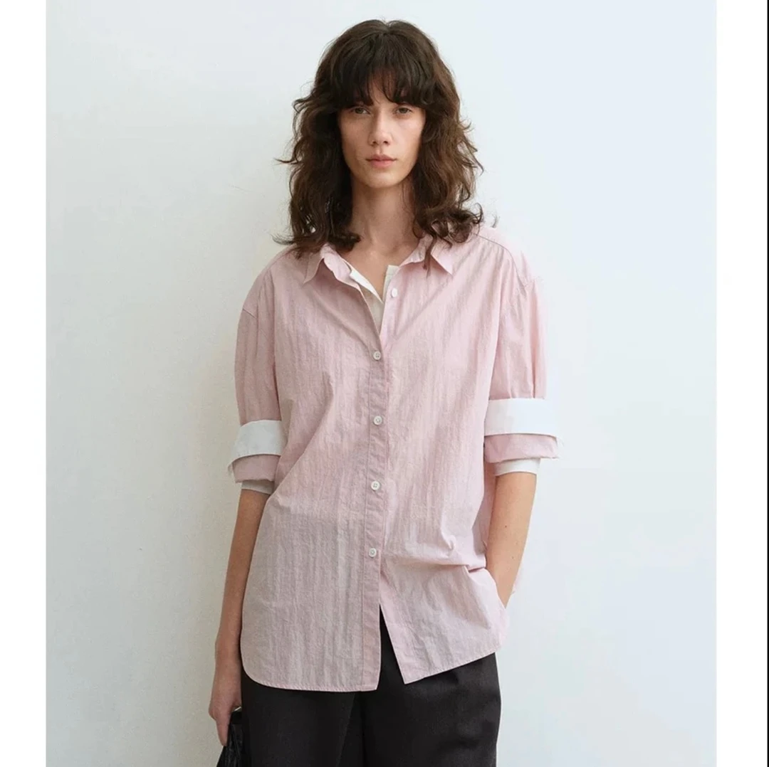 YOEYYOU宽肩直身衬衫