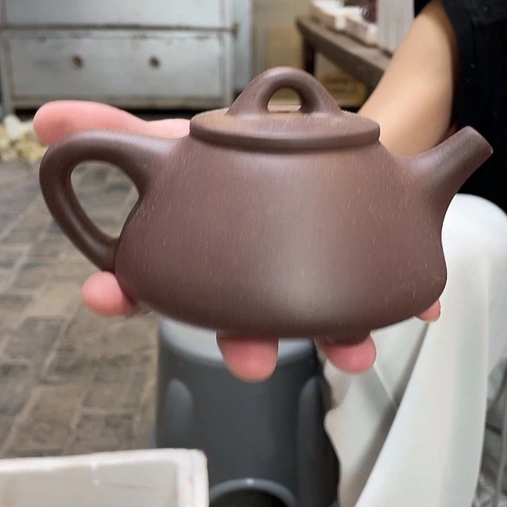 茶壶紫砂紫泥子冶石瓢
