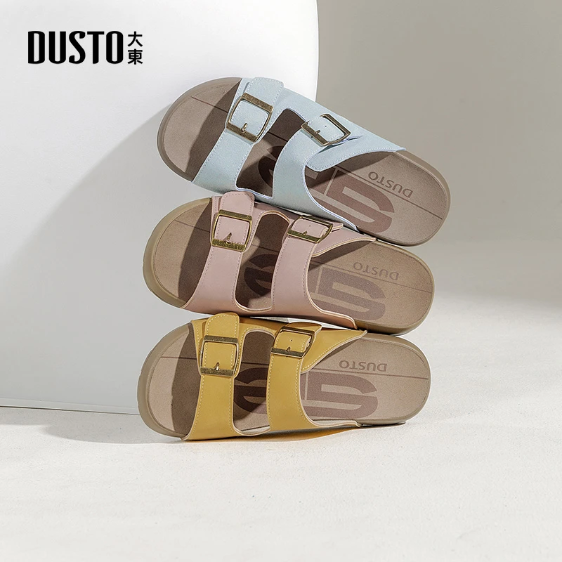 大东平底舒适休闲勃肯鞋2025年夏季百搭轻便复古软底外穿女鞋1283