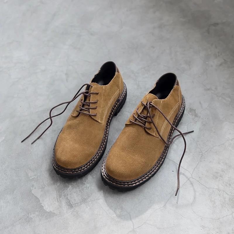 复古简约！通勤男鞋2025早秋新款真皮工装鞋百搭休闲德比皮鞋男潮