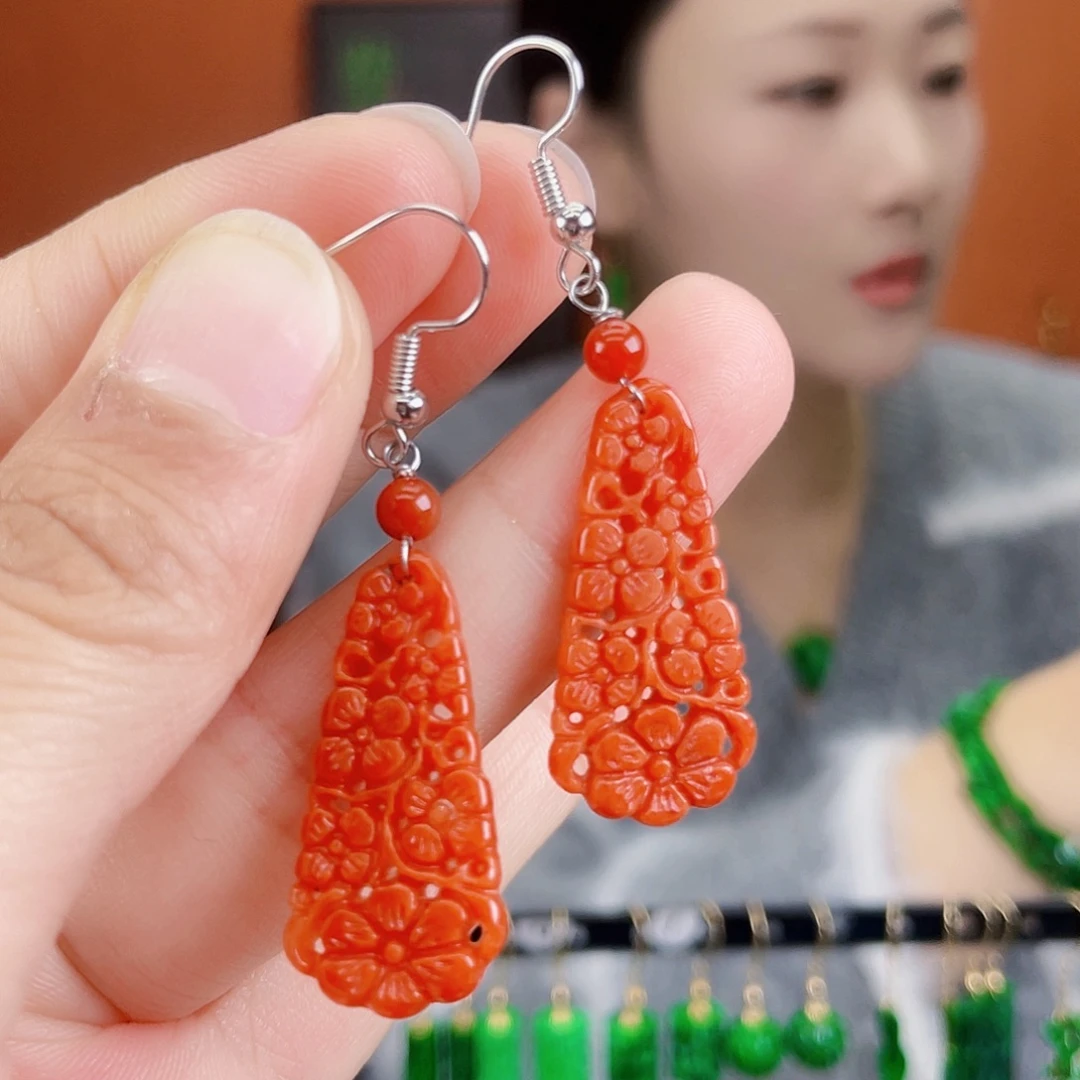 翡翠未镶嵌耳饰饰品