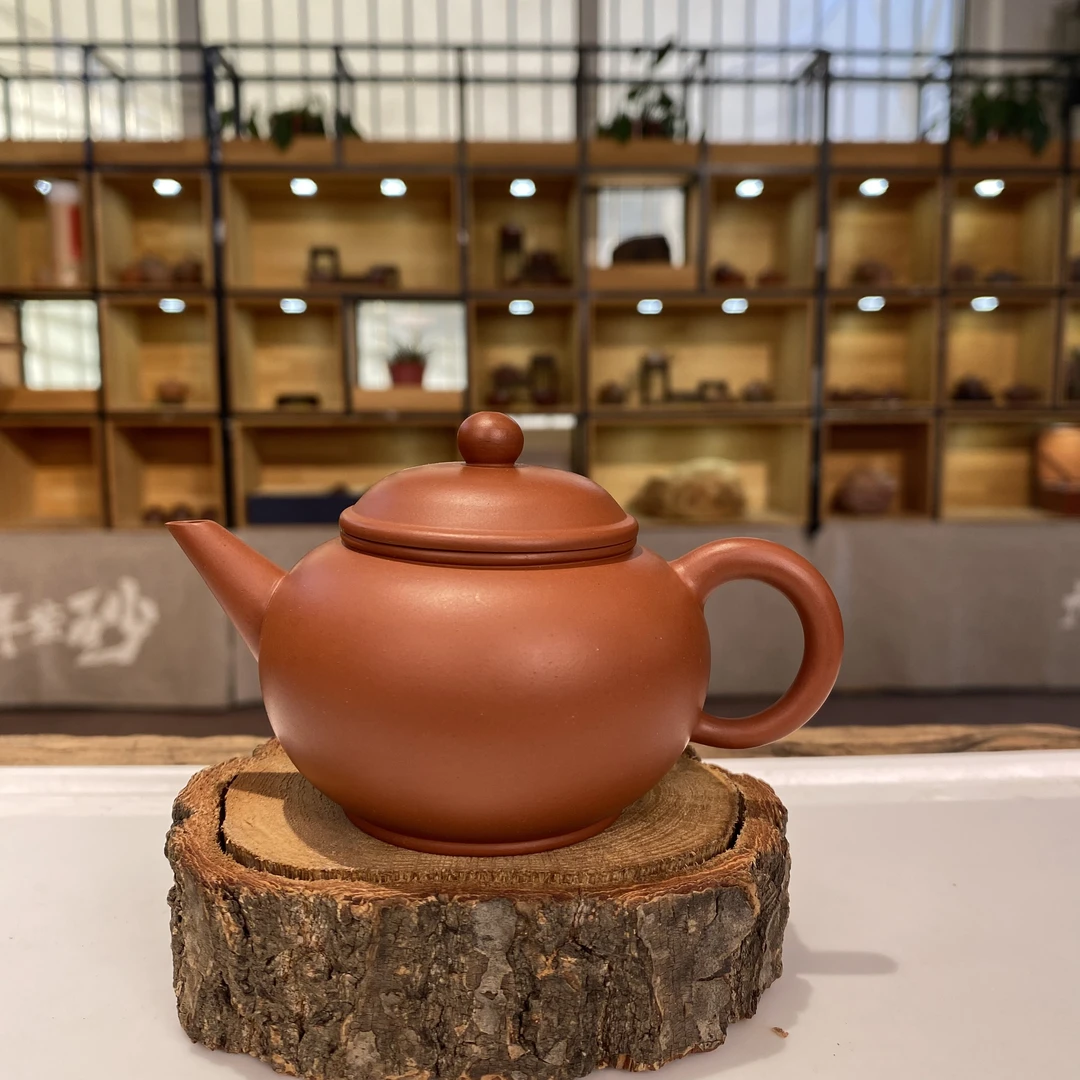 原矿大红袍生砂水平紫砂壶140毫升