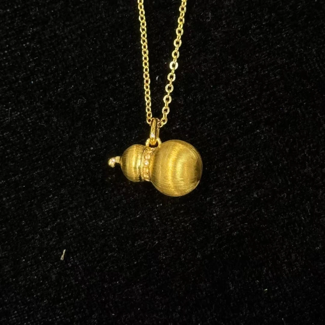 【大源】轻奢时尚简约大气款拉丝葫芦吊坠HJ122赠链