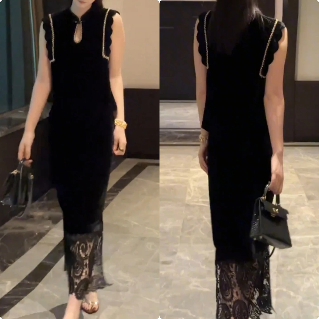 2025夏季新款时尚修身显瘦款女气质网红洋气两件套百搭款M9888