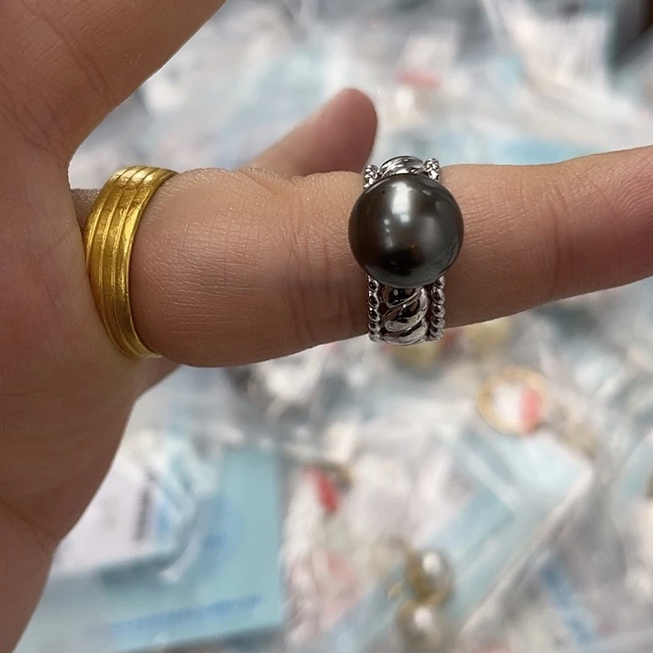 海水珍珠手绳银S925镶嵌