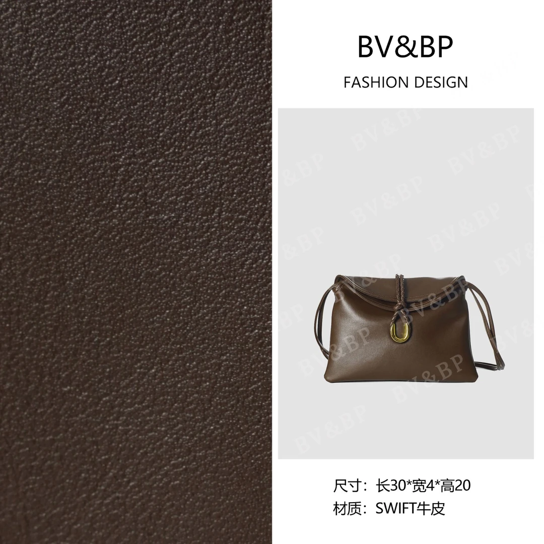 BV&BP· 原创设计 真皮高定单肩斜挎包  BV241019-巧克力棕