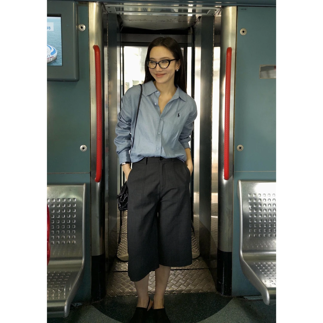 Li Hui Er 李慧儿【海岸蓝调】2025春季新款轻奢亚麻上衣衬衫女5327