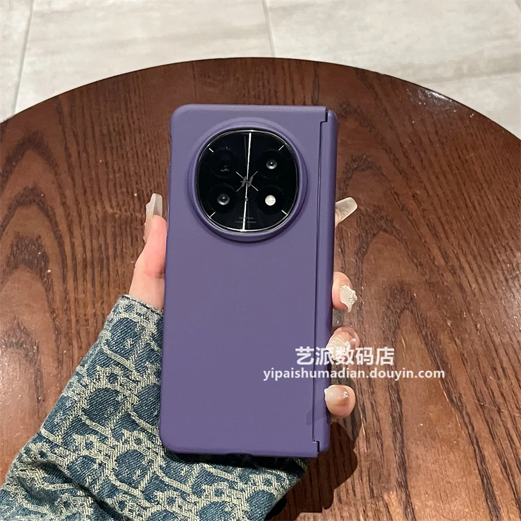 适用oppo find n5手机壳n3折叠屏超薄简约纯色全包边框中轴保护套
