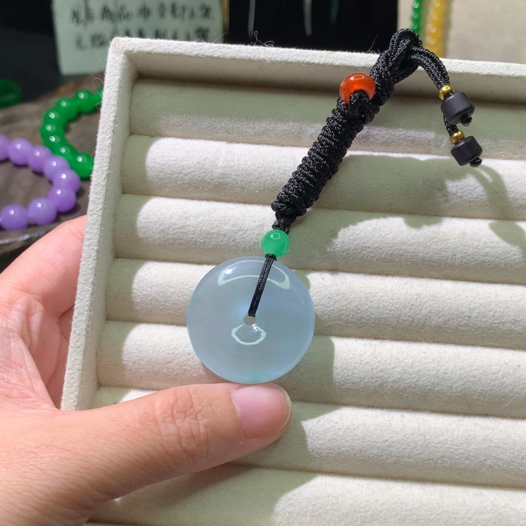 清新淡雅冰蓝扣子