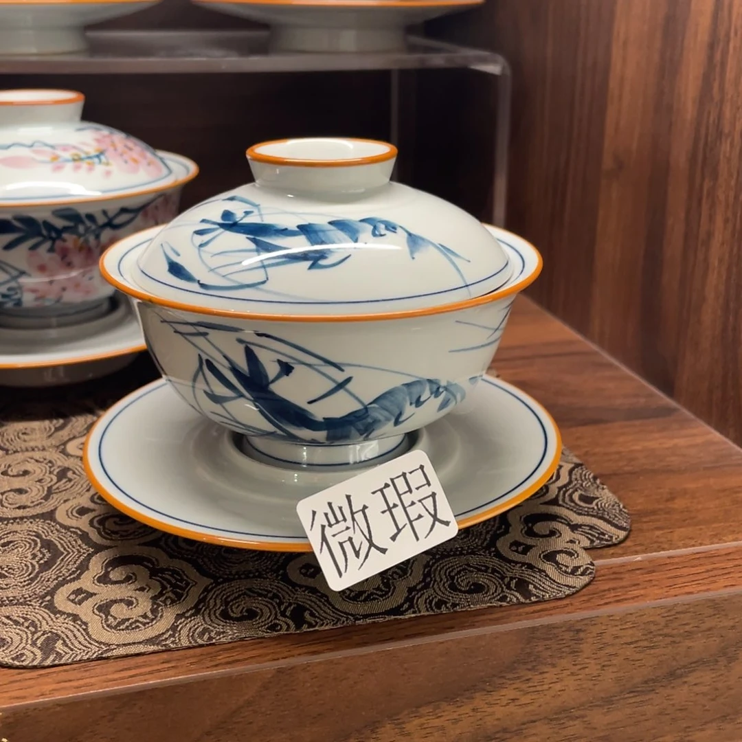 微瑕釉下彩纯手绘