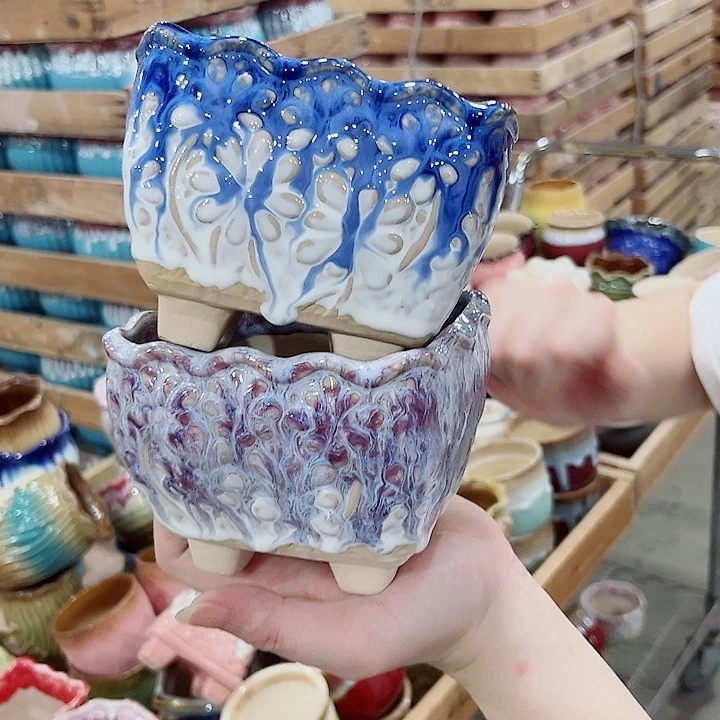 有孔.凑单10元陶瓷花盆发货!